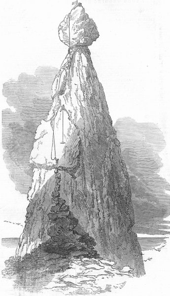 MAURITIUS. Ascent of Peter Botte mountain , antique print, 1848