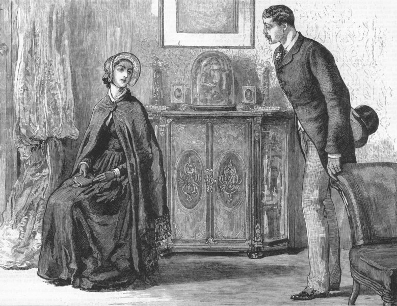 Associate Product ROMANCE. Is Mrs Roden here?. Lord Hampstead, antique print, 1882