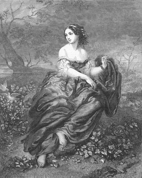 Associate Product PRETTY LADIES. Cora, antique print, 1852