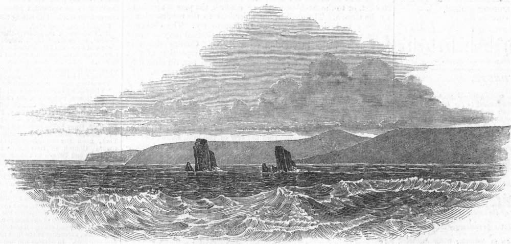 Associate Product TUNISIA. Fratelli Rocks, North Coast of Africa, antique print, 1848