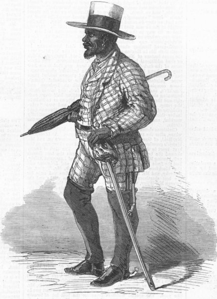 Associate Product SOUTH AFRICA. Capt Adam Kok, chief of Griquas , antique print, 1867