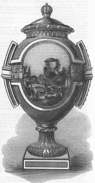Associate Product CHINA. Vase 2, antique print, 1867