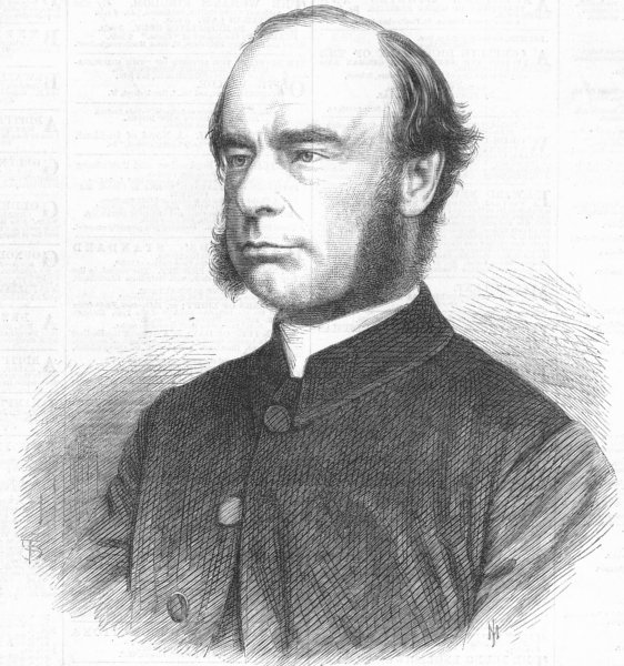 Associate Product PETERBOROUGH. Right Rev Dr Magee, Bishop of , antique print, 1868