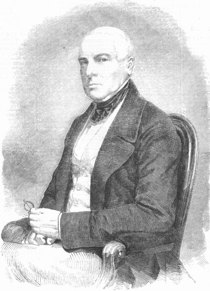 DIPLOMATS. Count De Chreptowitch, Russian Ambassador, antique print, 1856
