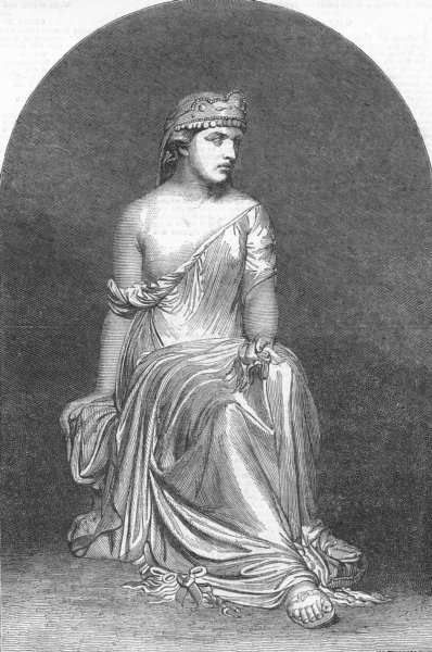 CLASSICS. Delilah, Marble statue, antique print, 1865