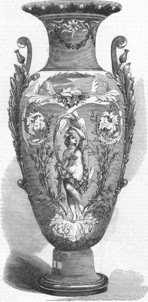 Associate Product FRANCE. Sevres Vase, antique print, 1865