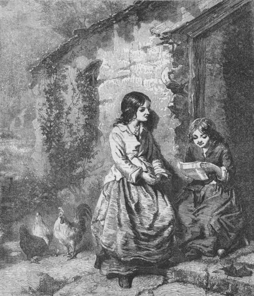 Associate Product CHILDREN. Good news, antique print, 1859