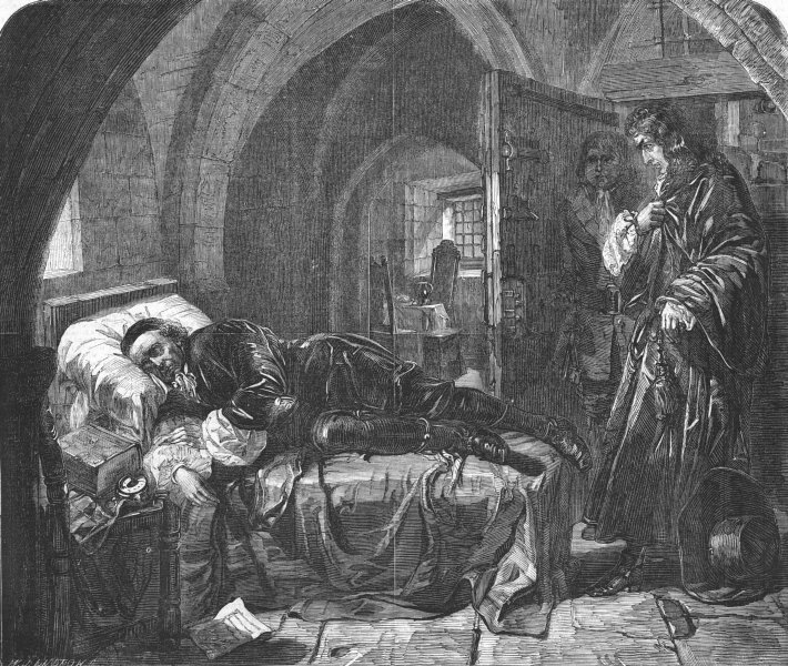 Associate Product ARGYLL. Last sleep of before his execution, 1685, antique print, 1854