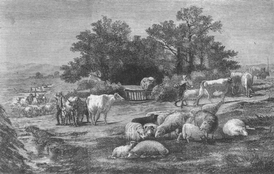 Associate Product FRANCE. Arrival, fair. Auvergne, antique print, 1861