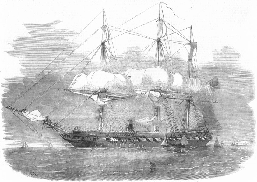 Associate Product IRELAND. New ship Shannon, antique print, 1856