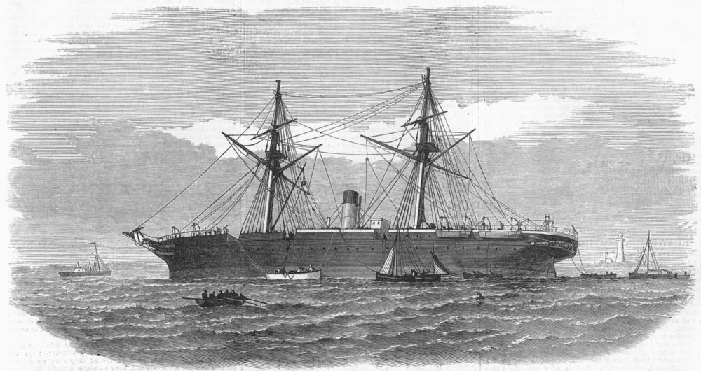 IRELAND. Ship Tripoli ashore Tuskar Rocks, Wexford, antique print, 1872