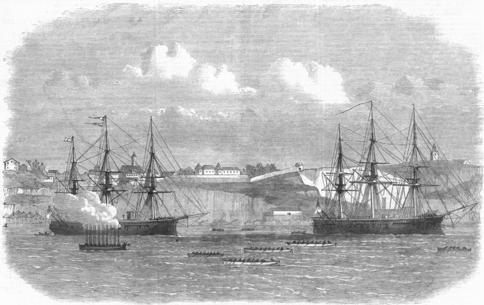 Associate Product PORTUGAL. Regatta of boats channel fleet, Lisbon, antique print, 1869