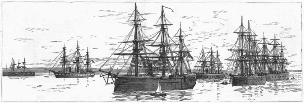 Associate Product VICTORIA. Ships, Hobson's bay. Landridge pier, antique print, 1881