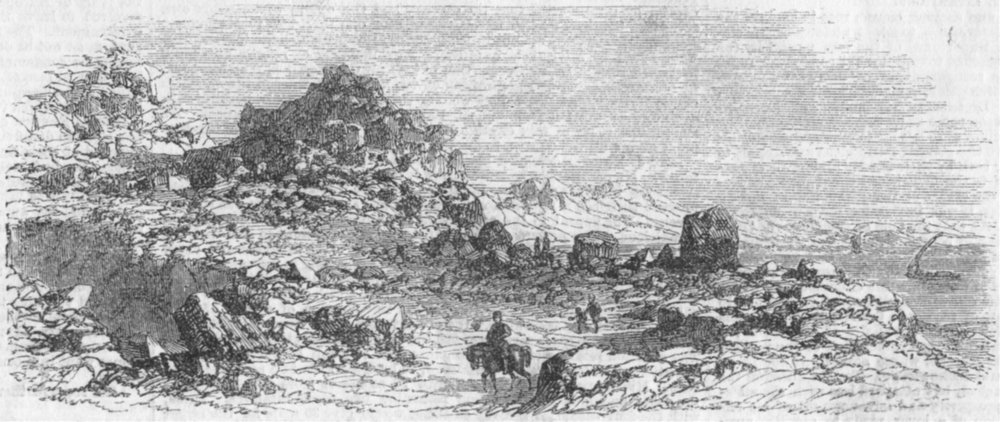 Associate Product SUDAN. Ruby mountains, Korosko, Nubia, antique print, 1859