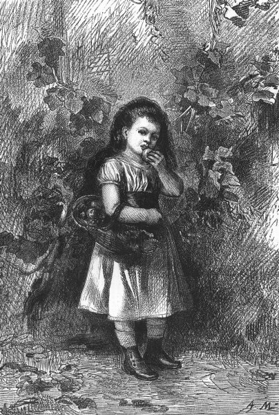Associate Product CHILDREN. 4 seasons, Marie. Autumn, antique print, 1877
