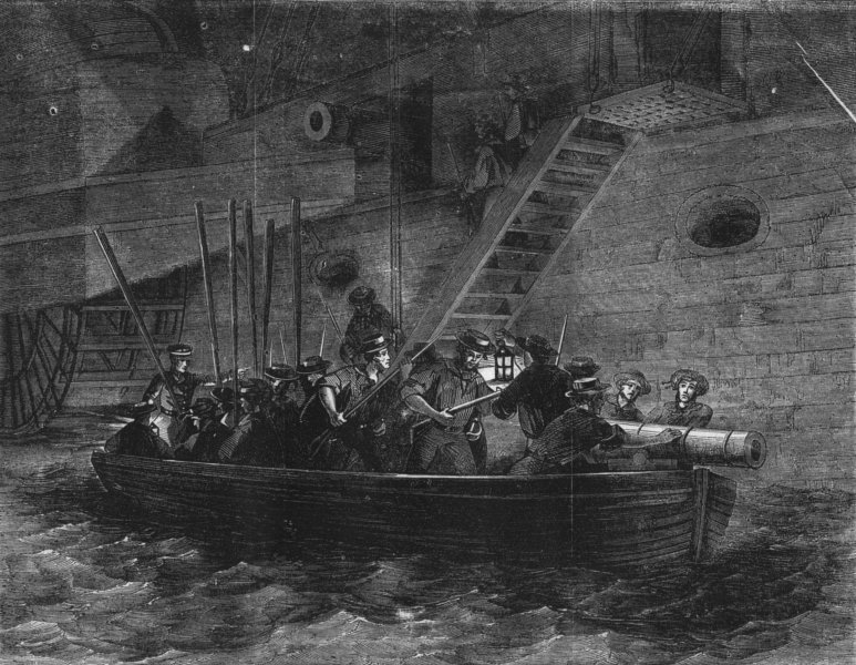 Associate Product UKRAINE. Ships boat taking soundings, Dnieper, antique print, 1855