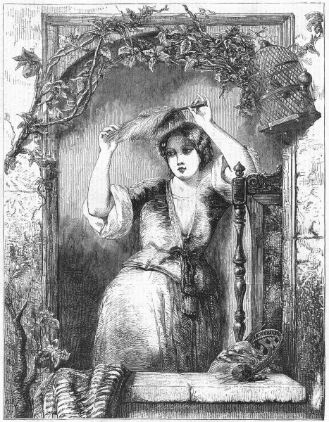 Associate Product PRETTY LADIES. Hope, antique print, 1858