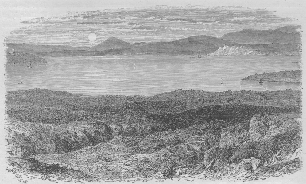 Associate Product ATHENS. The Straits of Salamis 1882 old antique vintage print picture