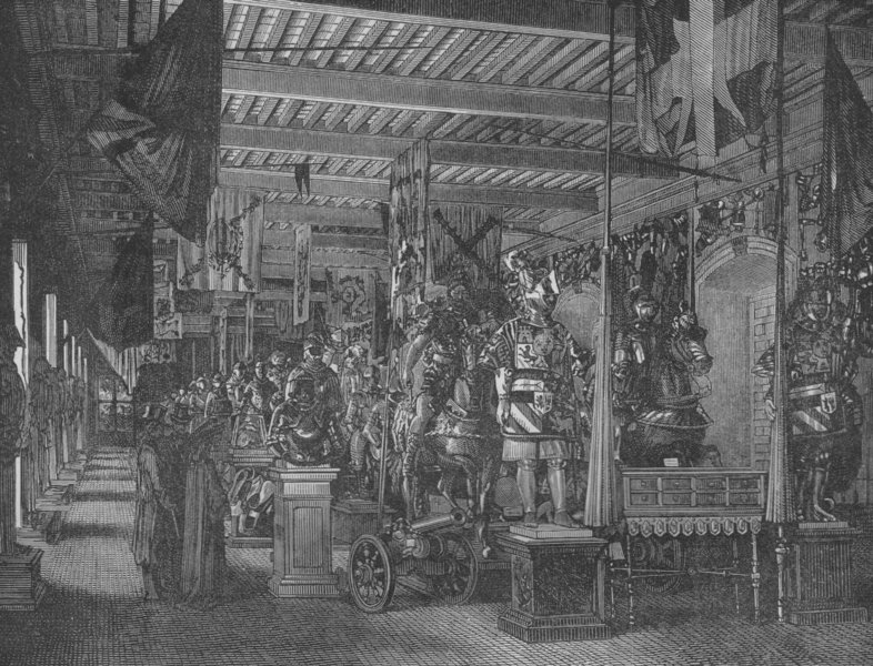 Associate Product MADRID. The Armoury 1882 old antique vintage print picture