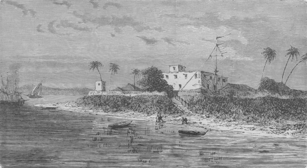 KOLKATA. Diamond Harbour, on the Hooghly . Calcutta 1882 old antique print