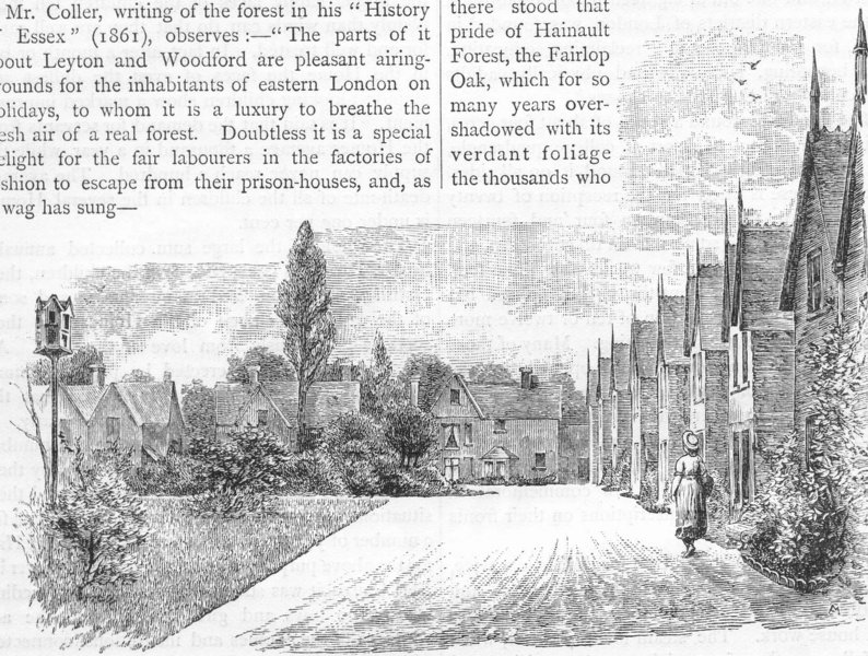HAINAULT. Barkingside. Dr Barnardo's Homes 1888 old antique print picture