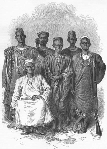 Associate Product MALI. . Negro escort of M Mage 1880 old antique vintage print picture