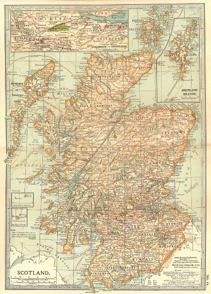 Associate Product SCOTLAND.Anglo-Scottish/Independence/Jacobite wars,battlefields/dates 1903 map
