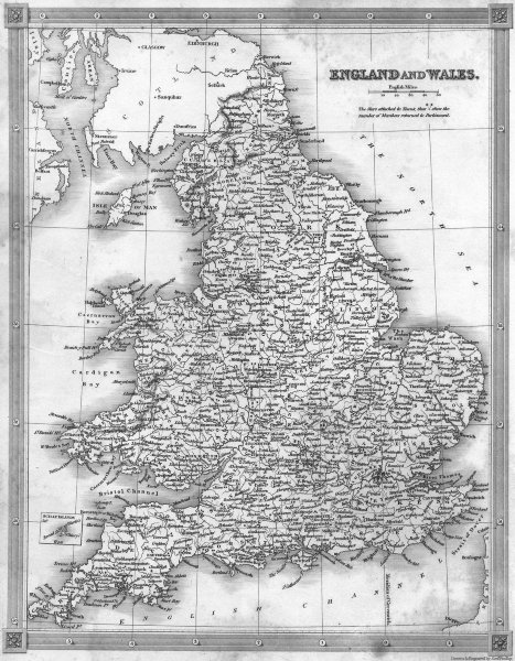 Associate Product UK. England Wales. Kelly 1841 old antique vintage map plan chart