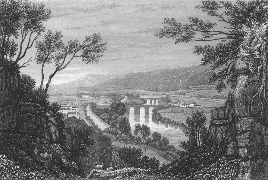Associate Product VALE OF TAFF. Attractive view. Glamorgan. Wales. DUGDALE c1840 old print