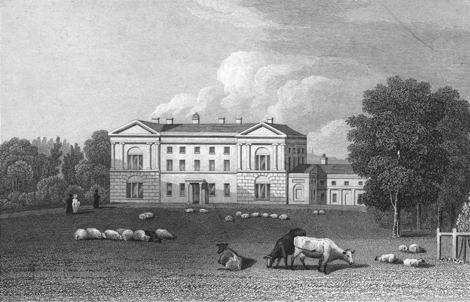 Associate Product WORCS. Moseley Hall, Worcestershire 1831 old antique vintage print picture