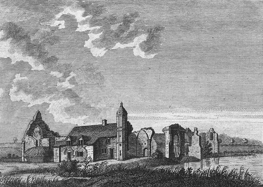 WORCS. Dudley Priory, Worcestershire 1774 old antique vintage print picture