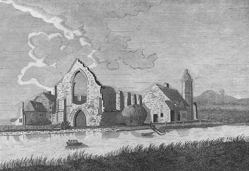 Associate Product WORCS. Dudley Priory, in Worcestershire c1784 old antique print picture