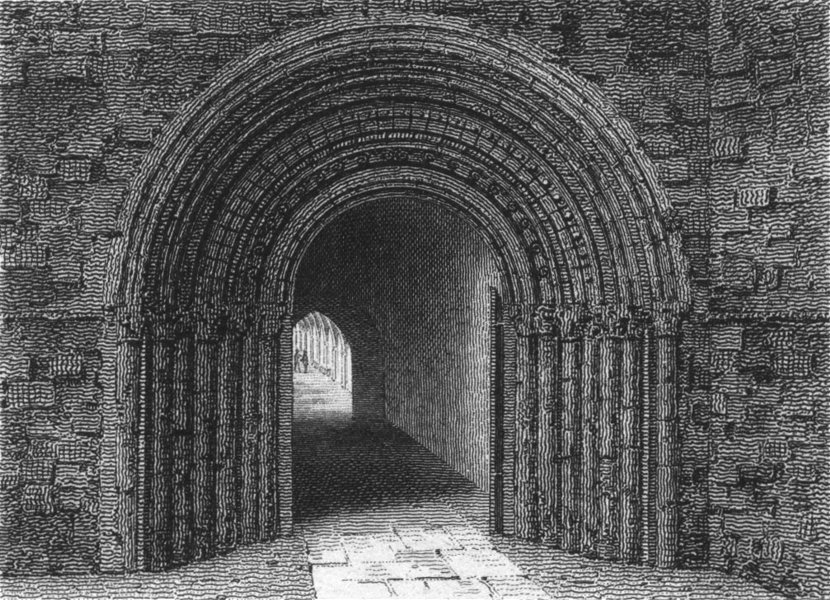 Associate Product WORCESTER. South entry to cloisters of Cathedrals 1807 old antique print
