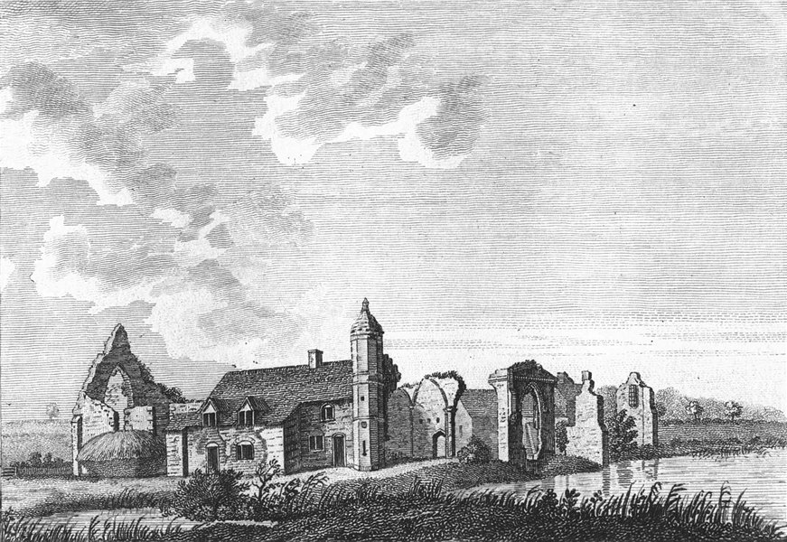 Associate Product WORCS. Dudley Priory 1776 old antique vintage print picture