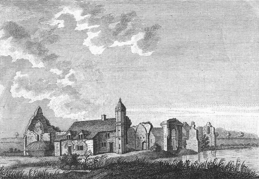 Associate Product WORCS. Dudley Priory, Worcestershire 1774 old antique vintage print picture