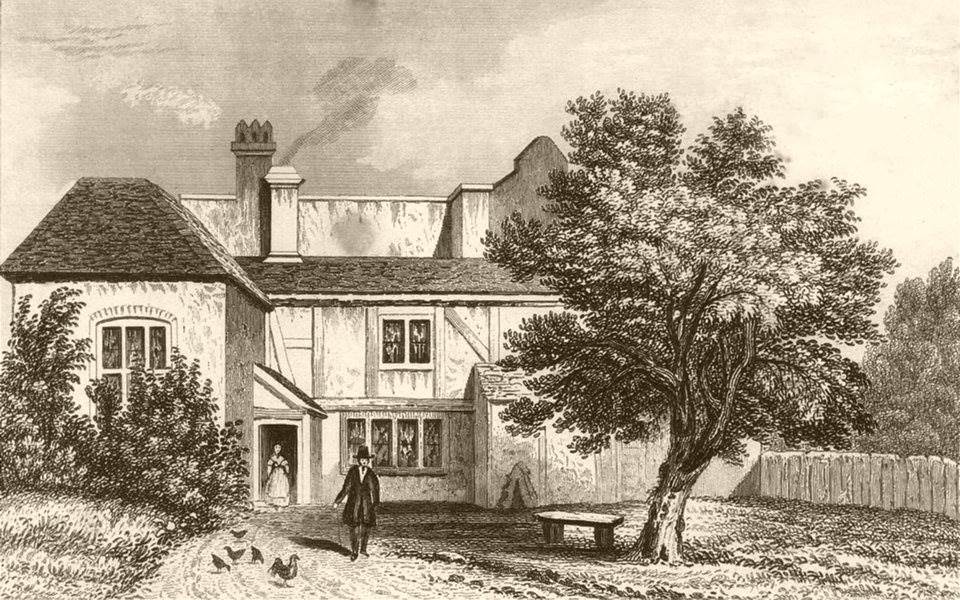BINFIELD. Pope's House (Windsor Forest). Berkshire. DUGDALE c1840 old print