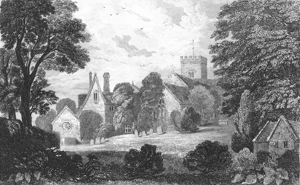 Associate Product SHROPS. Ludford Church. West 1830 old antique vintage print picture