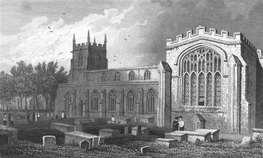 Associate Product WALES. Bangor Cathedral, Caernarfonshire. Gastineau 1831 old antique print