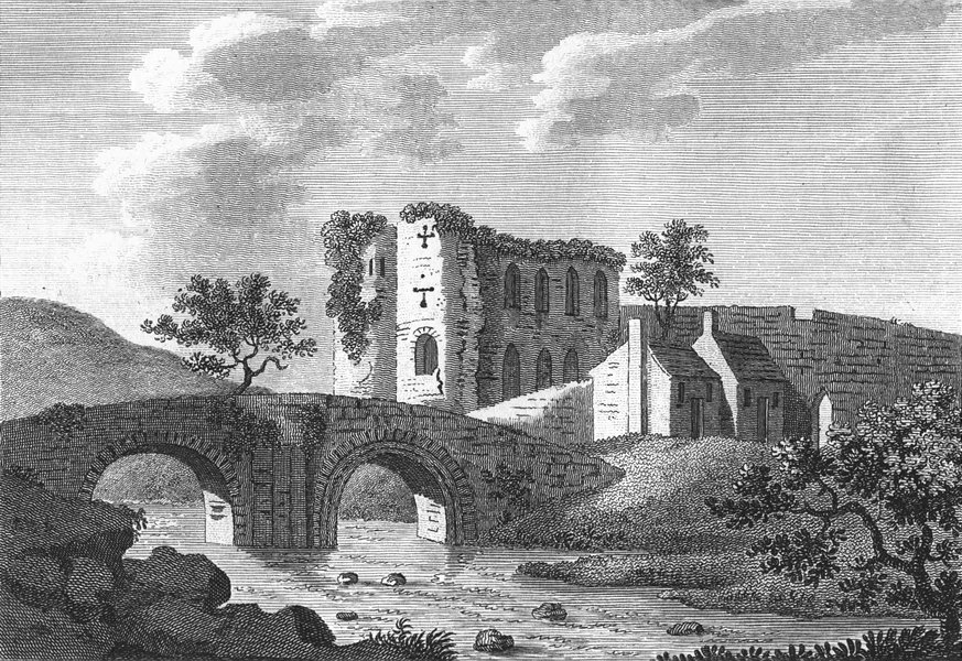 Wales. Brecknock Castle. Brecon. Grose 1795 Old Antique Vintage Print 