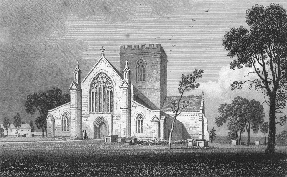 Associate Product WALES. St Asaph Cathedral, Flintshire. Gastineau 1831 old antique print