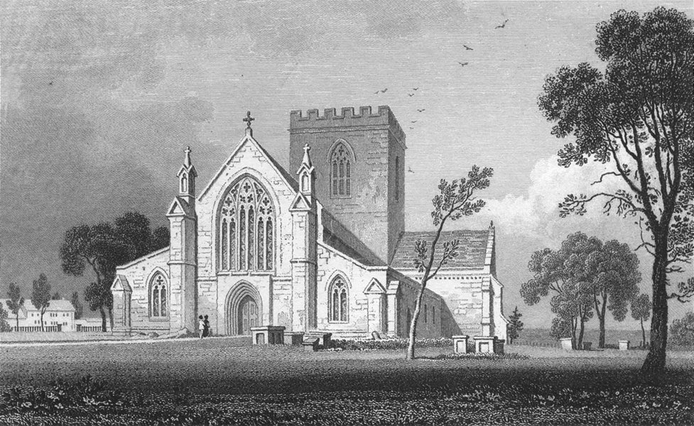 Associate Product WALES. St Asaph Cathedral, Flintshire. Gastineau 1831 old antique print