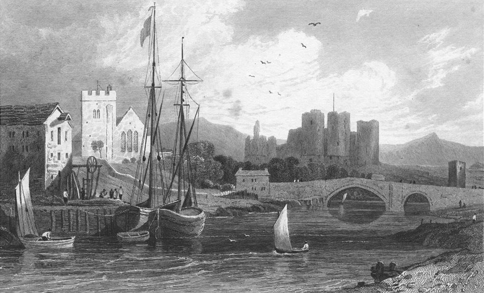 WALES. Rhuddlan Castle, Flintshire. Gastineau 1831 old antique print picture