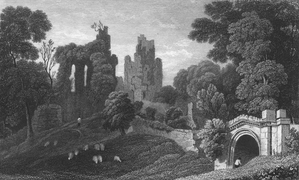 WALES. Hawarden Castle, Flintshire. Gastineau 1831 old antique print picture