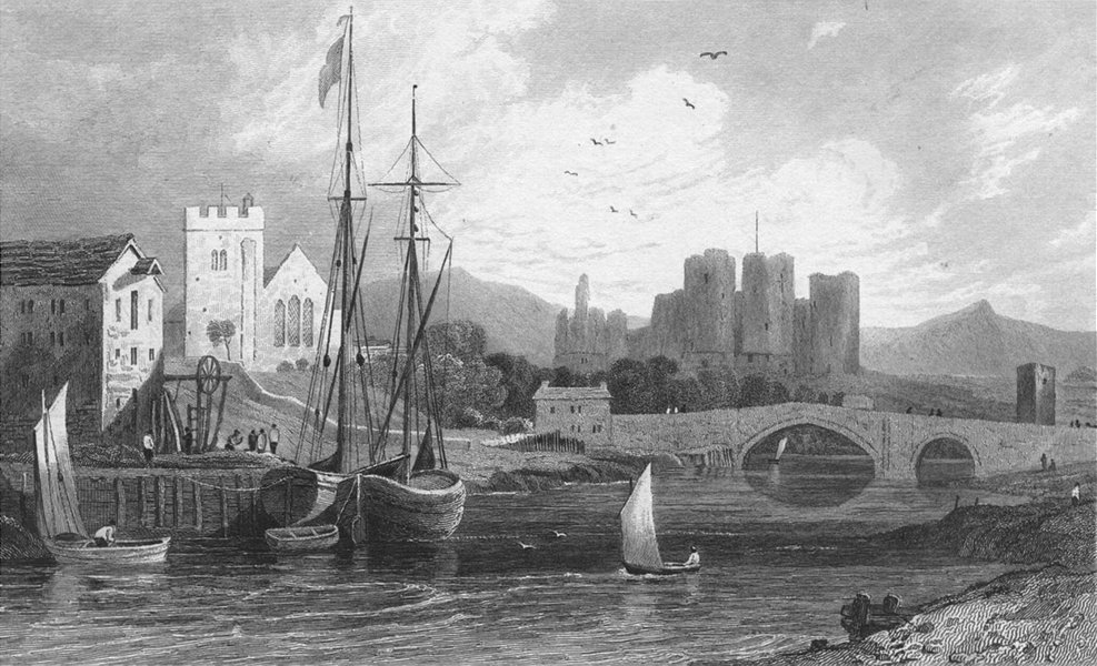Associate Product WALES. Rhuddlan Castle, Flintshire. Gastineau 1831 old antique print picture