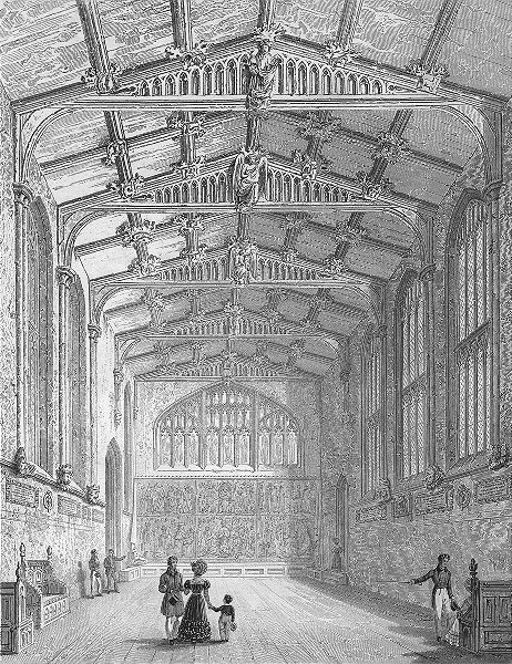 Associate Product WARCS. Hall of St Mary-Coventry. Bartlett 1836 old antique print picture
