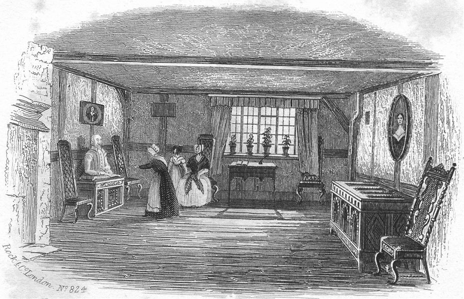 Associate Product STRATFORD ON AVON. Room Shakespeare born. Stratford c1855 old antique print