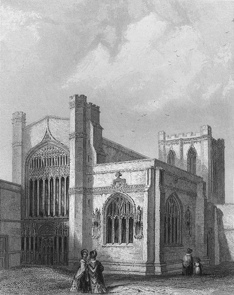 Associate Product CHESHIRE. Chester Cathedral, SW view 1860 old antique vintage print picture