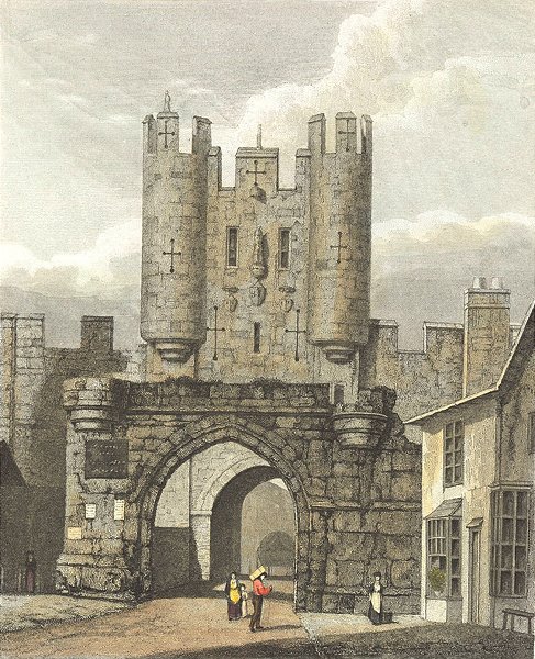 Associate Product YORKS. Mickle gate bar-York. Westall 1830 old antique vintage print picture