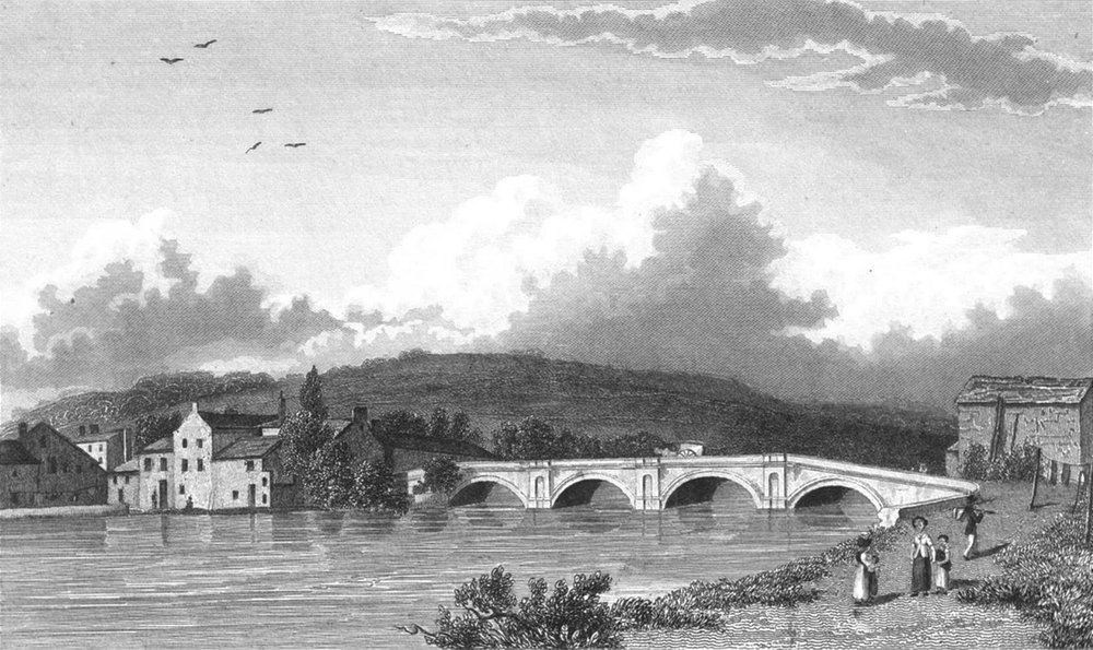Associate Product KENDAL. Strammongate bridge. Westmorland Westall 1830 old antique print