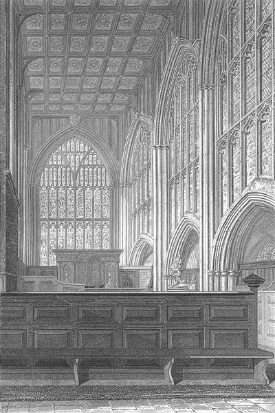 Associate Product MALVERN. Gt Church, Worcestershire view. Le Keux 1824 old antique print